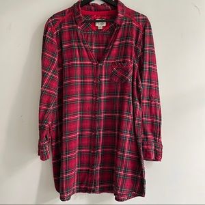Love to lounge flannel nightshirt, size M